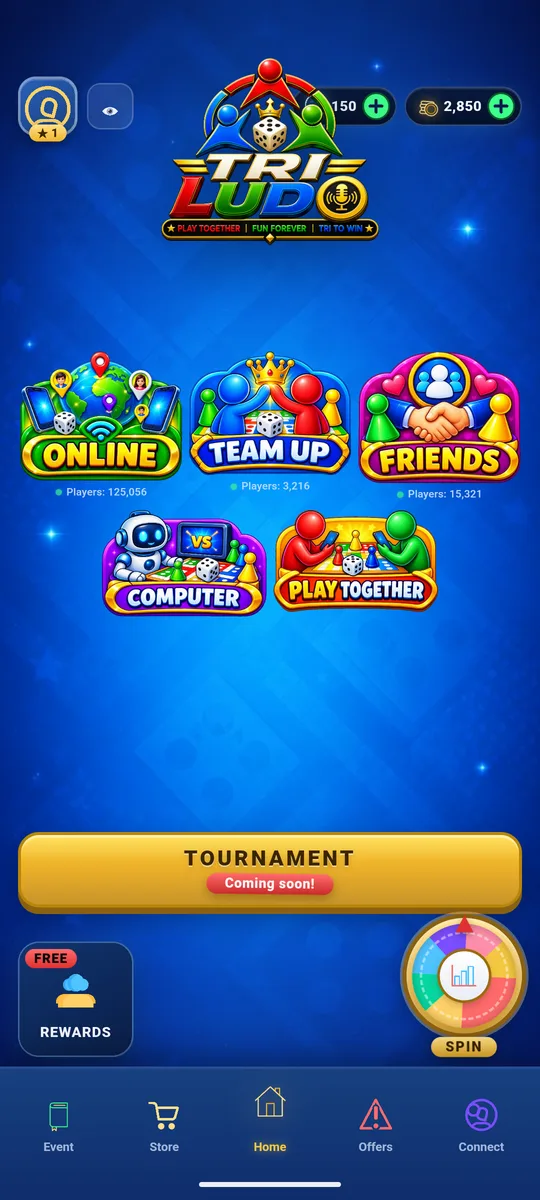 Tri Ludo home screen